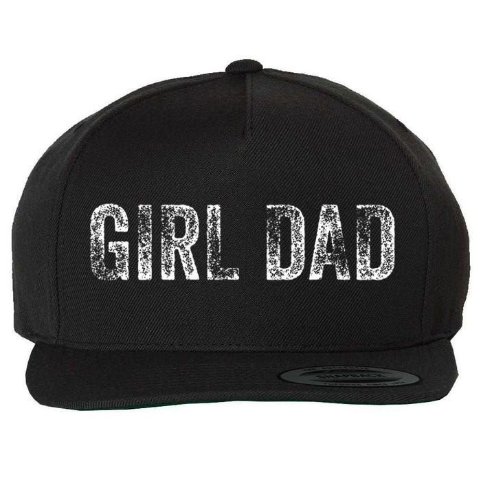 GirlDad Proud Father of Fathers Day Vintage Wool Snapback Cap