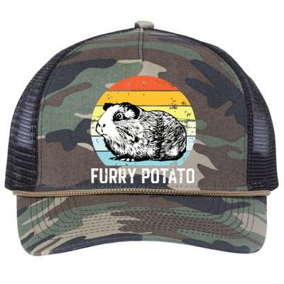 Guinea Pig Furry Potato Vintage Guinea Pig Retro Rope Trucker Hat Cap