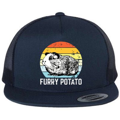 Guinea Pig Furry Potato Vintage Guinea Pig Flat Bill Trucker Hat