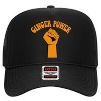 Ginger Power Funny Redhead Fist In The Air High Crown Mesh Back Trucker Hat