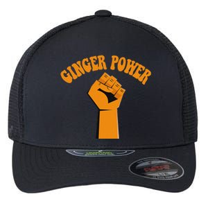 Ginger Power Funny Redhead Fist In The Air Flexfit Unipanel Trucker Cap