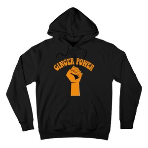 Ginger Power Funny Redhead Fist In The Air Hoodie