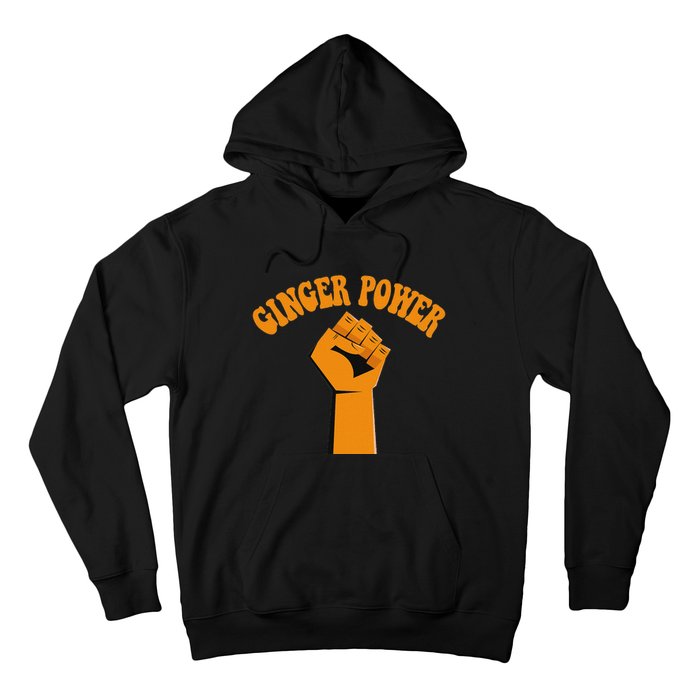 Ginger Power Funny Redhead Fist In The Air Hoodie