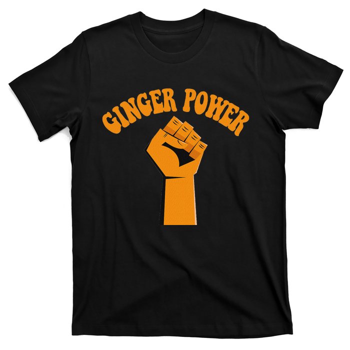 Ginger Power Funny Redhead Fist In The Air T-Shirt