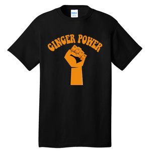 Ginger Power Funny Redhead Fist In The Air Tall T-Shirt