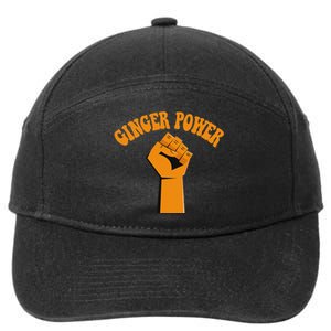 Ginger Power Funny Redhead Fist In The Air 7-Panel Snapback Hat