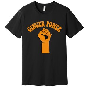 Ginger Power Funny Redhead Fist In The Air Premium T-Shirt