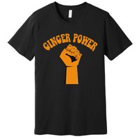 Ginger Power Funny Redhead Fist In The Air Premium T-Shirt