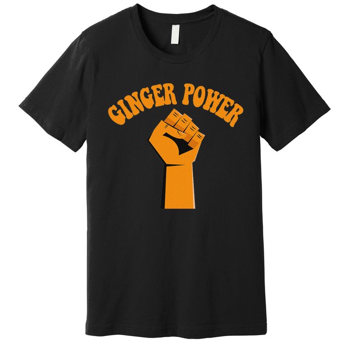 Ginger Power Funny Redhead Fist In The Air Premium T-Shirt