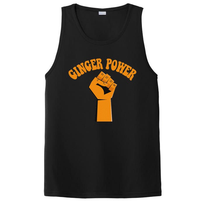 Ginger Power Funny Redhead Fist In The Air PosiCharge Competitor Tank