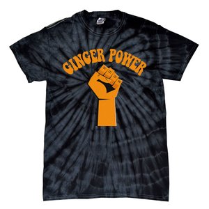 Ginger Power Funny Redhead Fist In The Air Tie-Dye T-Shirt