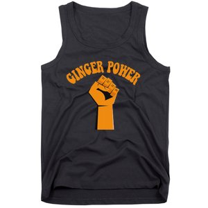 Ginger Power Funny Redhead Fist In The Air Tank Top