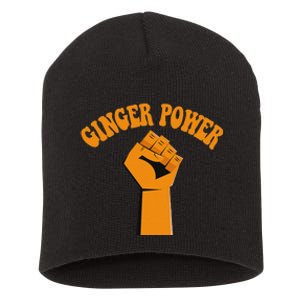 Ginger Power Funny Redhead Fist In The Air Short Acrylic Beanie