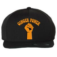 Ginger Power Funny Redhead Fist In The Air Wool Snapback Cap