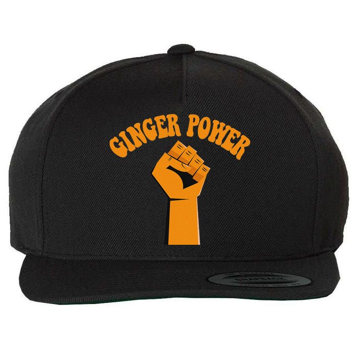 Ginger Power Funny Redhead Fist In The Air Wool Snapback Cap