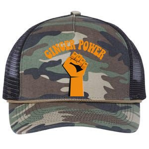 Ginger Power Funny Redhead Fist In The Air Retro Rope Trucker Hat Cap