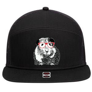 Guinea Pig Funny Guinea Pig Tee Cute Guinea Pig 7 Panel Mesh Trucker Snapback Hat