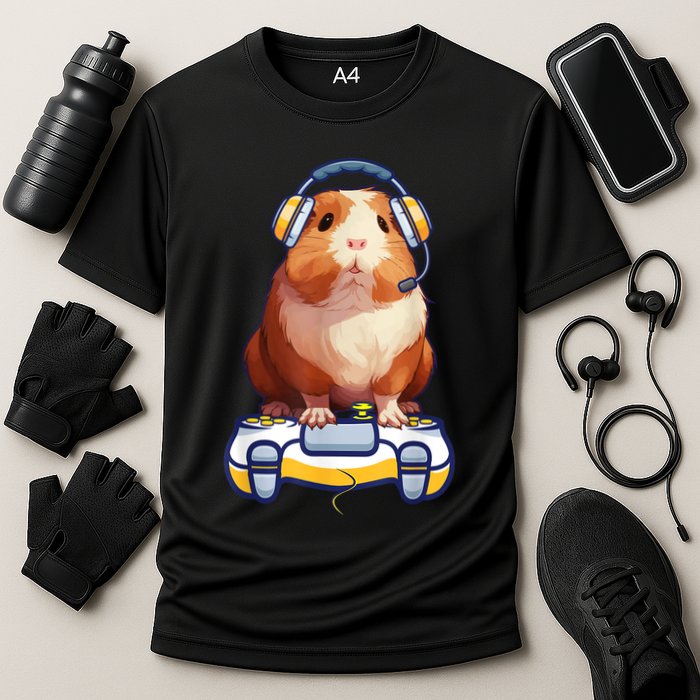 Guinea Pig Funny Video Gamer Lover Cooling Performance Crew T-Shirt