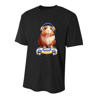 Guinea Pig Funny Video Gamer Lover Youth Performance Sprint T-Shirt