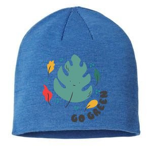 Green Plastic Free Save Earth Gift Sustainable Beanie