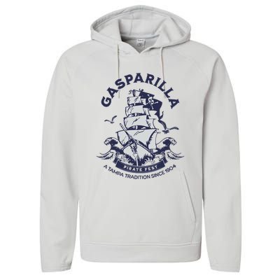 Gasparilla Pirate Fest Souvenir Pirate Ship Tampa Florida Performance Fleece Hoodie