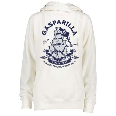 Gasparilla Pirate Fest Souvenir Pirate Ship Tampa Florida Womens Funnel Neck Pullover Hood