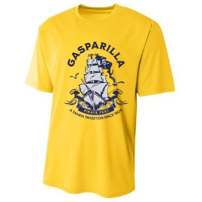 Gasparilla Pirate Fest Souvenir Pirate Ship Tampa Florida Performance Sprint T-Shirt