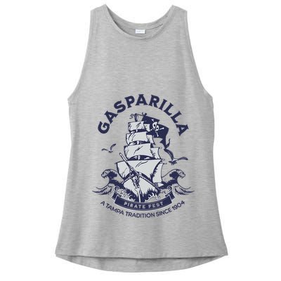 Gasparilla Pirate Fest Souvenir Pirate Ship Tampa Florida Ladies PosiCharge Tri-Blend Wicking Tank
