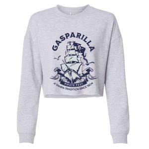 Gasparilla Pirate Fest Souvenir Pirate Ship Tampa Florida Cropped Pullover Crew