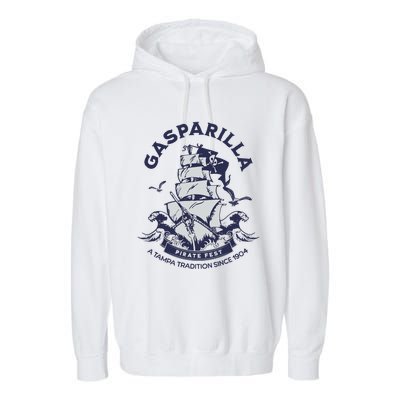 Gasparilla Pirate Fest Souvenir Pirate Ship Tampa Florida Garment-Dyed Fleece Hoodie