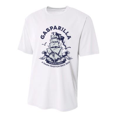Gasparilla Pirate Fest Souvenir Pirate Ship Tampa Florida Youth Performance Sprint T-Shirt