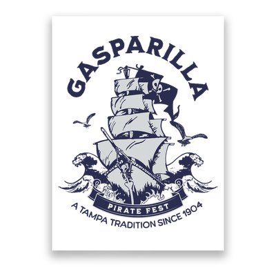 Gasparilla Pirate Fest Souvenir Pirate Ship Tampa Florida Poster