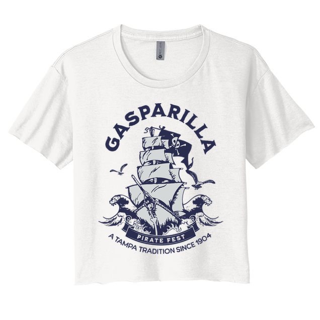 Gasparilla Pirate Fest Souvenir Pirate Ship Tampa Florida Crop Top