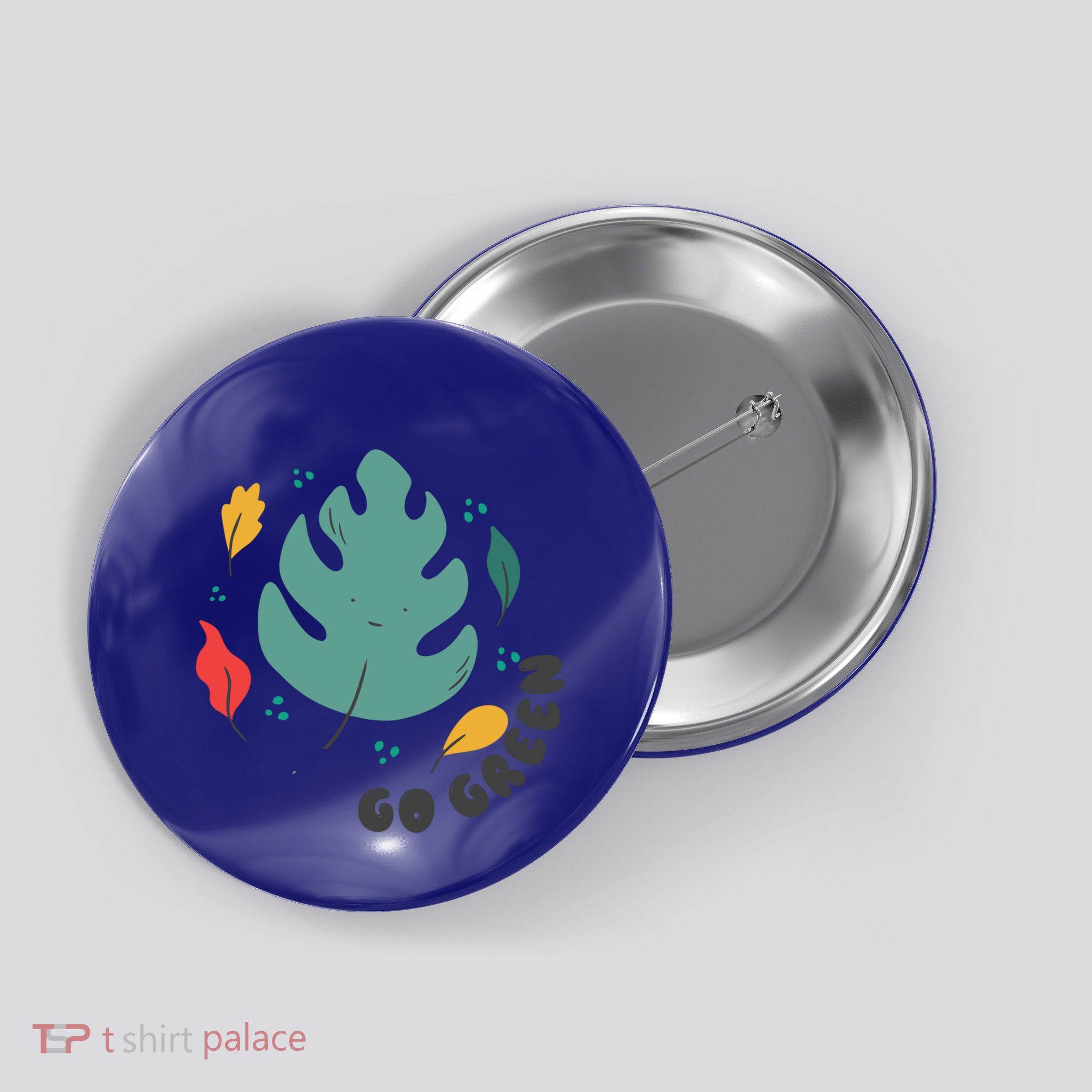 Green Plastic Free Save Earth Gift Button