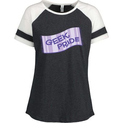 Geek Pride Funny Nerd Lilac Design For Towel Day Gift Enza Ladies Jersey Colorblock Tee