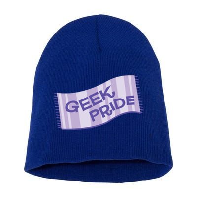 Geek Pride Funny Nerd Lilac Design For Towel Day Gift Short Acrylic Beanie