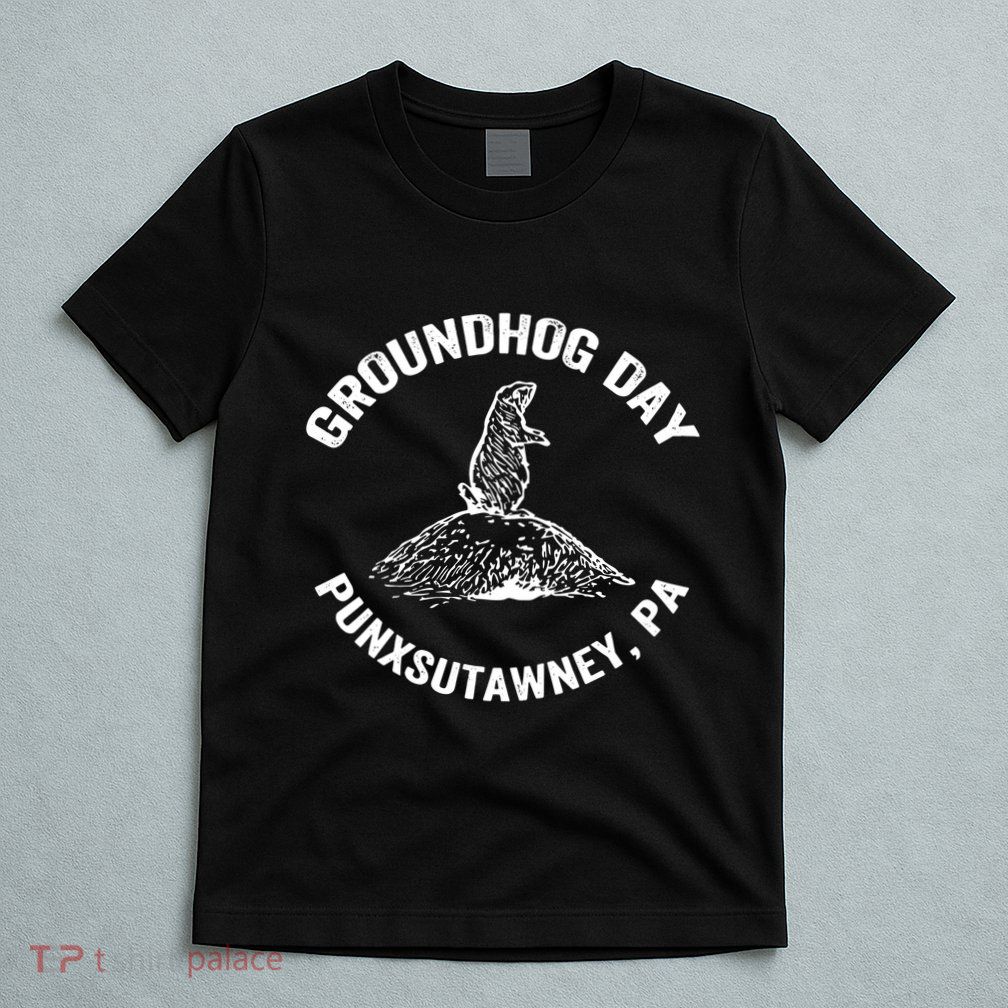 Groundhog Punxsutawney Funny Groundhog Day Shadow Gift T-Shirt