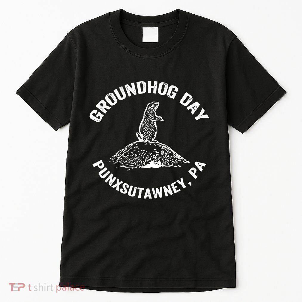 Groundhog Punxsutawney Funny Groundhog Day Shadow Gift Tall T-Shirt