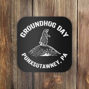 Groundhog Punxsutawney Funny Groundhog Day Shadow Gift Coaster