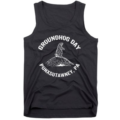 Groundhog Punxsutawney Funny Groundhog Day Shadow Gift Tank Top