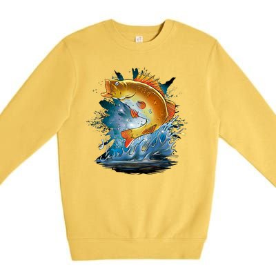 Golden Perch Fish Sea Premium Crewneck Sweatshirt