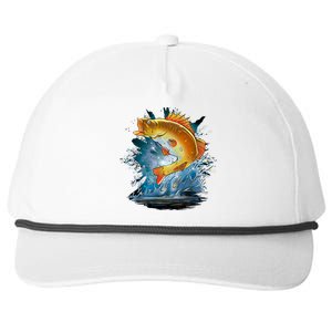 Golden Perch Fish Sea Snapback Five-Panel Rope Hat