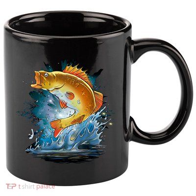Golden Perch Fish Sea 11oz C Handle Ceramic Mug