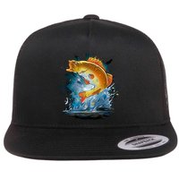 Golden Perch Fish Sea Flatbill Hat