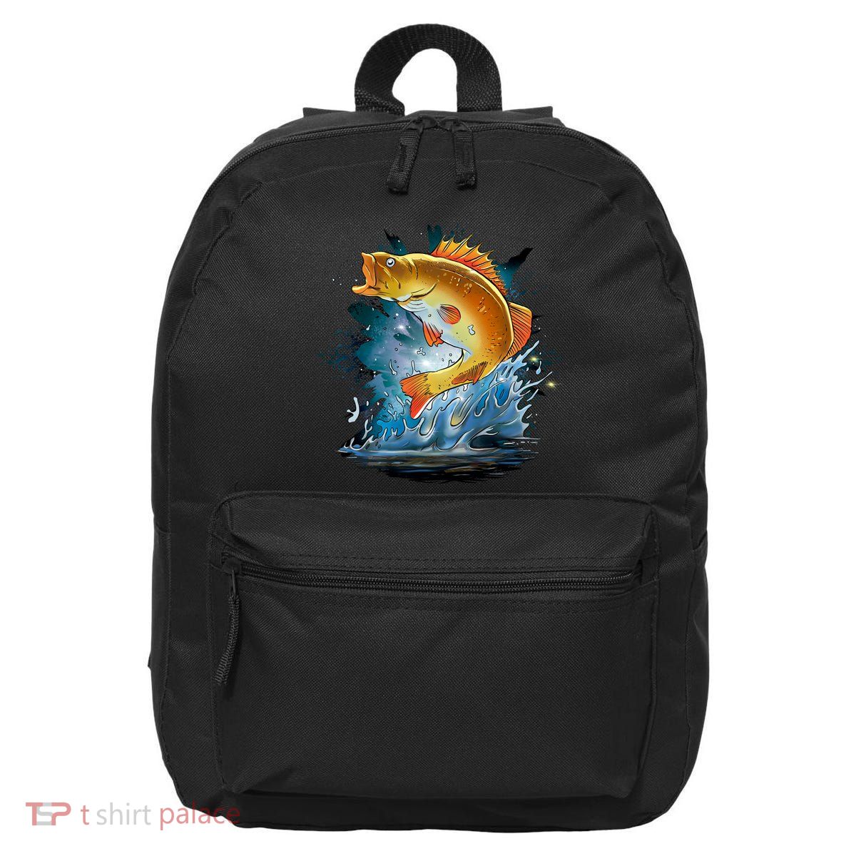 Golden Perch Fish Sea 16 in Basic Backpack
