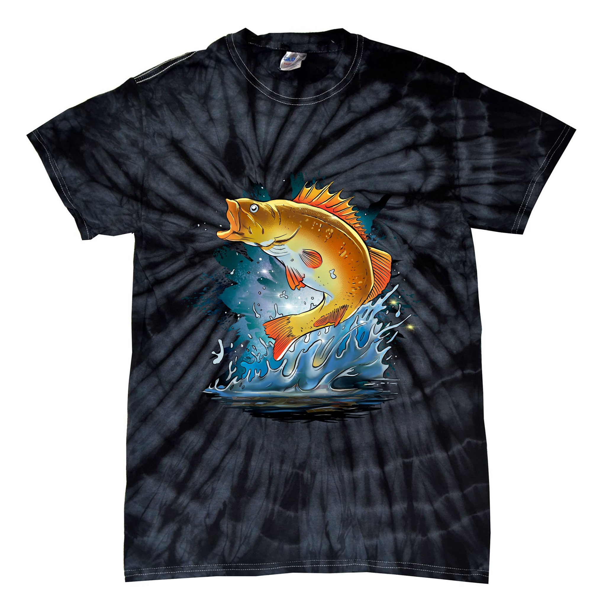 Golden Perch Fish Sea Tie-Dye T-Shirt