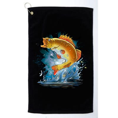 Golden Perch Fish Sea Golf Towel