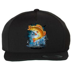 Golden Perch Fish Sea Wool Snapback Cap