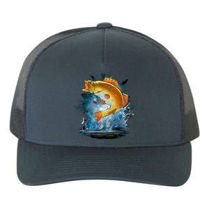 Golden Perch Fish Sea Yupoong Adult 5-Panel Trucker Hat