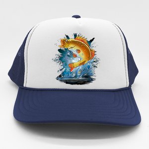 Golden Perch Fish Sea Trucker Hat